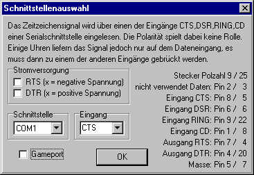 Schnittstelleneinstellung